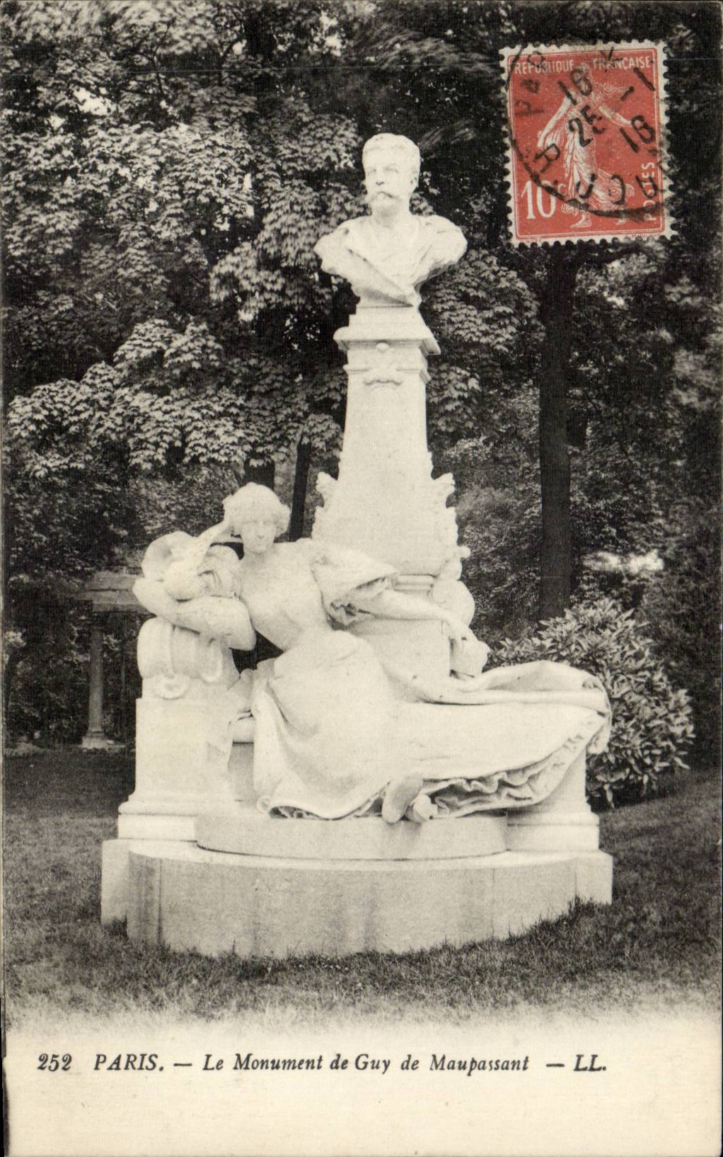Paris - 8 - Monument de Guy Maupassant - CPA 