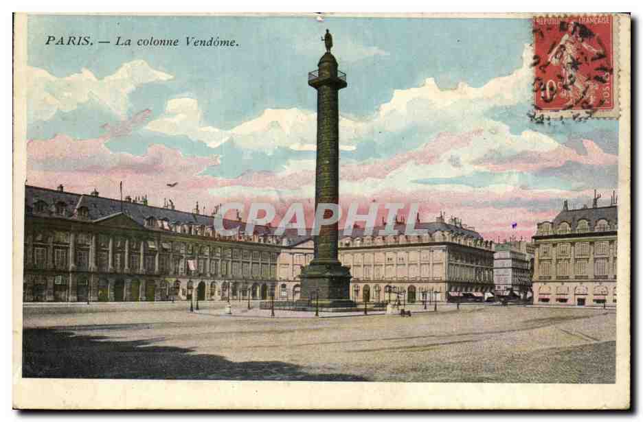 Paris - 1 - Colonne Vendome CPA 