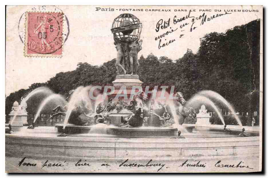 Paris - 6 - Fontaine Carpeaux dans le Parc du Luxembourg - CPA 