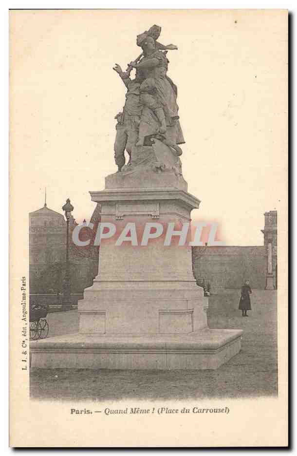 Paris - 1 - Quand Meme! - Place du Carrousel - CPA 