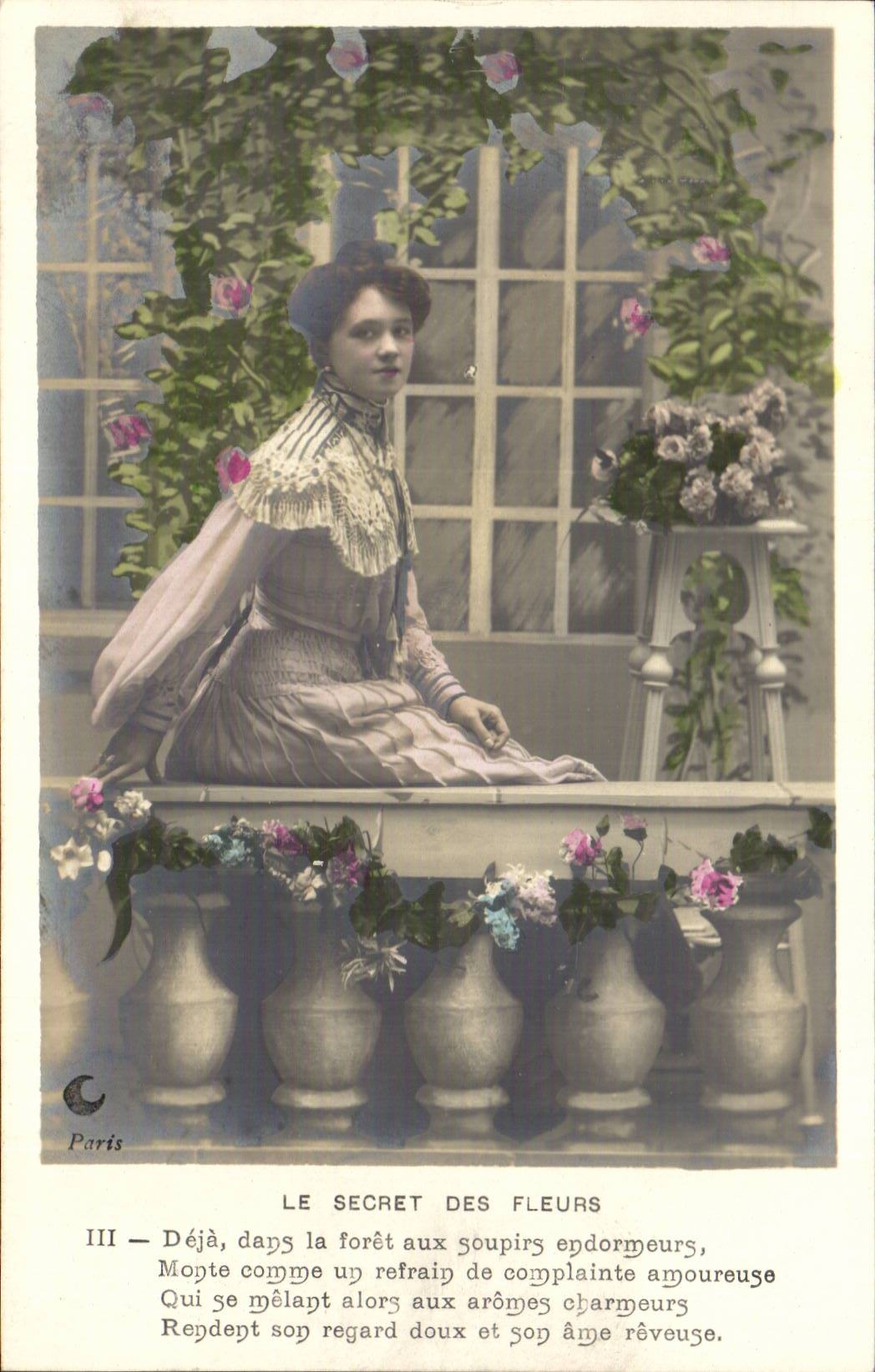 Fantaisie - Femme - Beautiful Woman in period clothing - CPA 