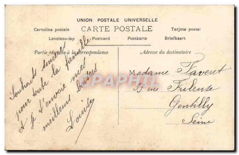 Fantaisie -Enfant - Heureuse Annee - cute little girl CPA  — Verso