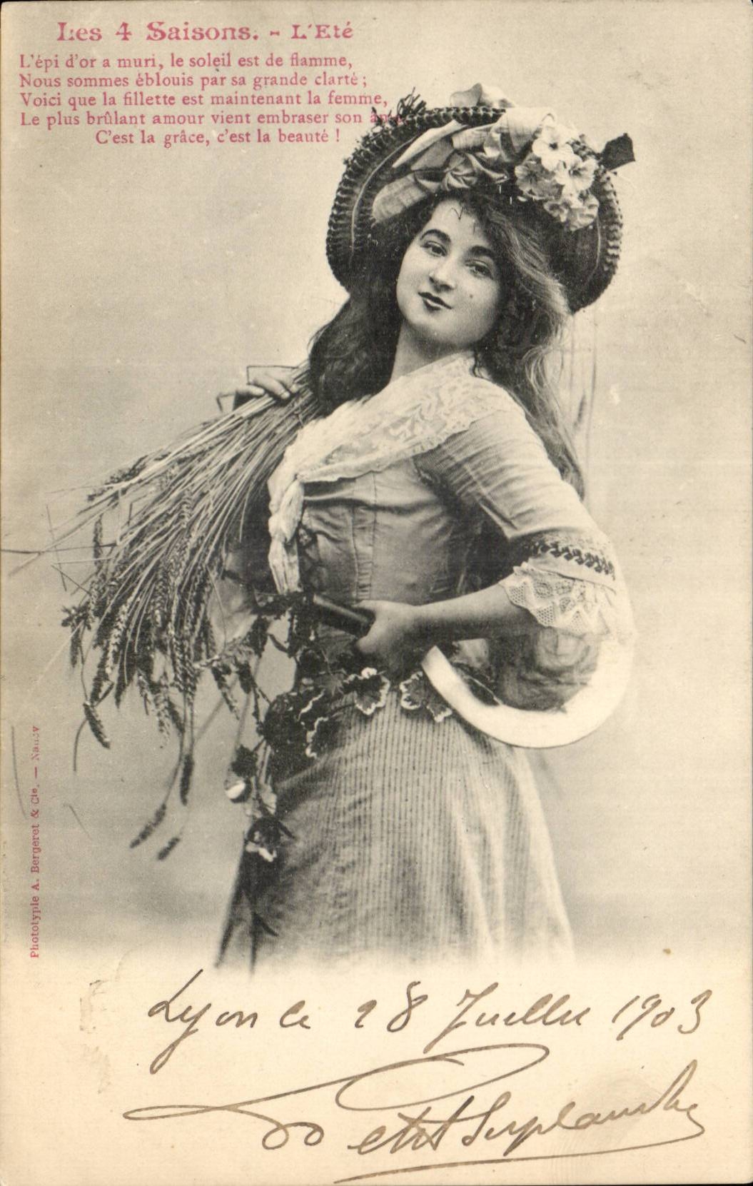 Die vier Jahreszeiten. - Sommer — Phototype A. Bergent & Cie, Nancy