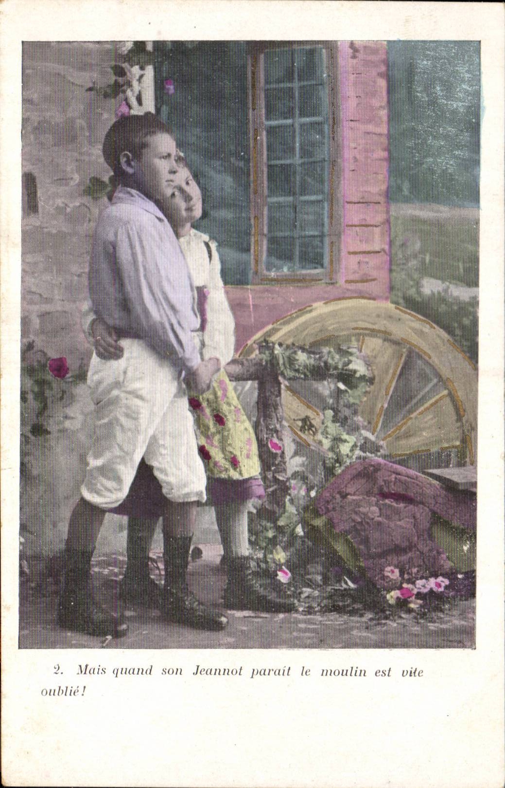 Fantaisie - Enfants - happy young couple - CPA 