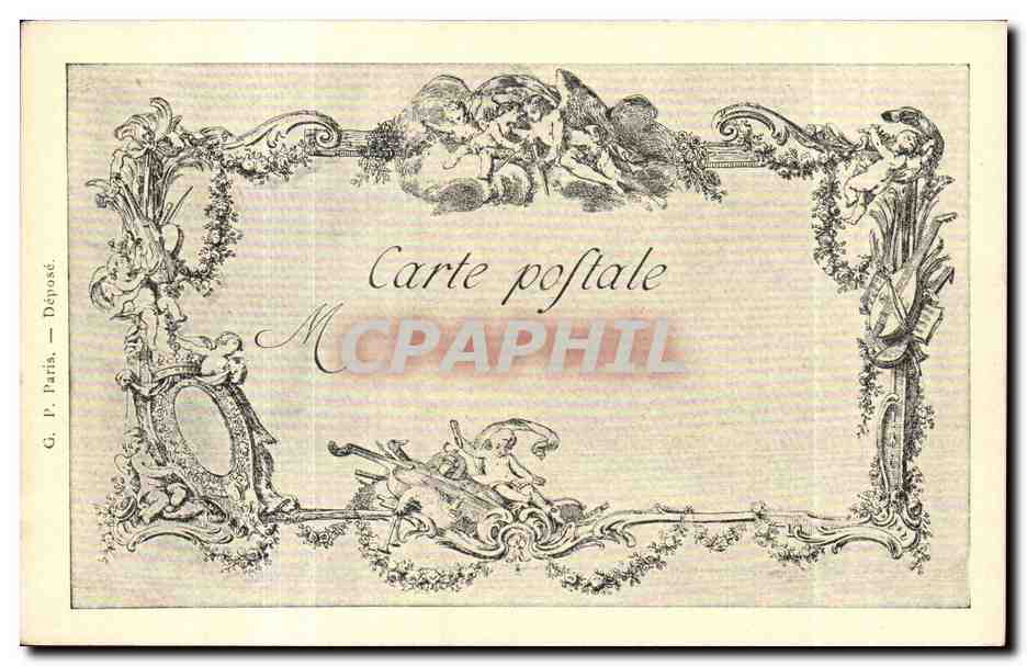 Fantaisie - Enfant - Beautiful child in oval frame Les chefs d'oeuvre de l'art au 18eme - CPA  — Rückseite