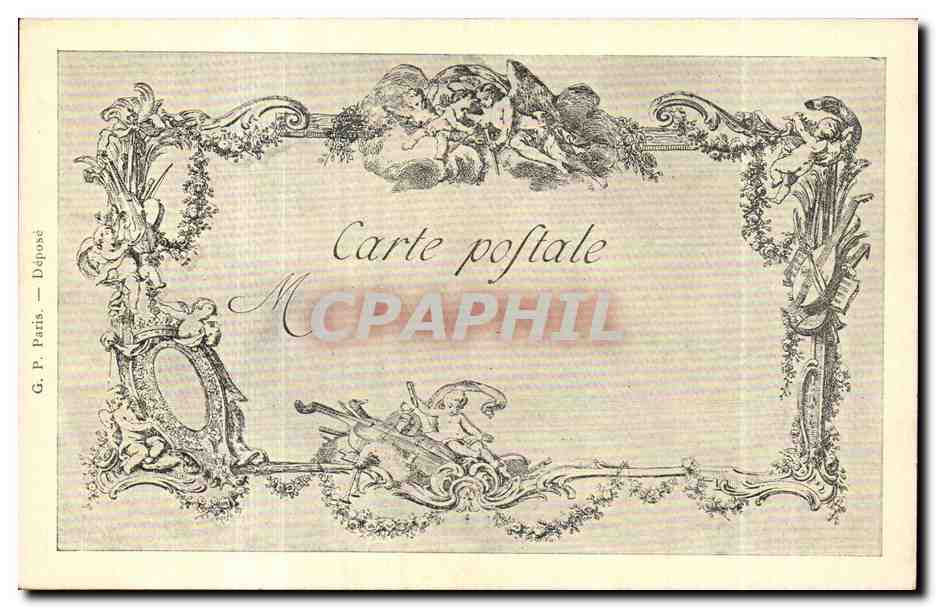 Arts - Tableau - Le baiser envoye - Les Chefs d'Oeuvres de l'Art - CPA  — Verso