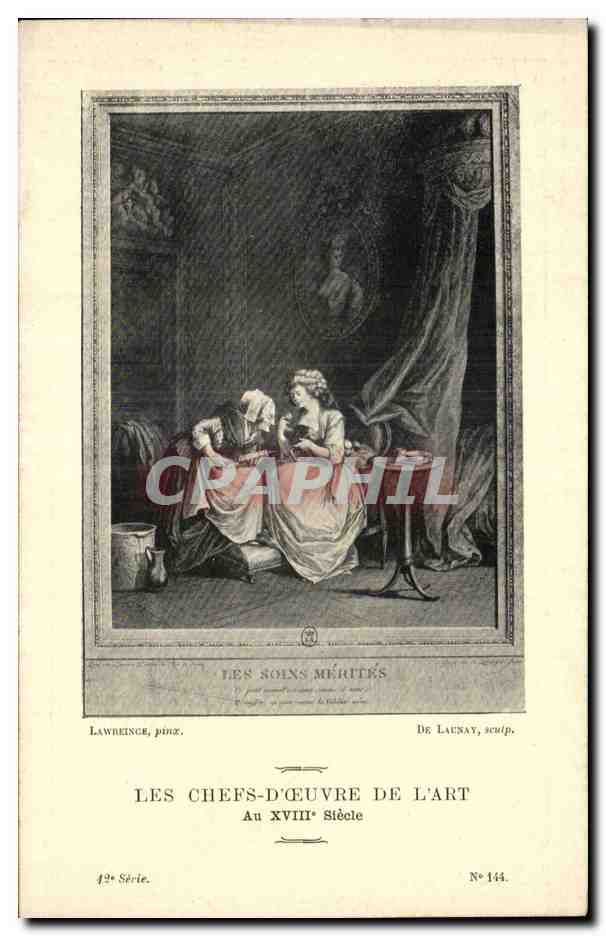Arts - Tableau - Les Chefs d'Oeuvres de l'Art au XVIII siecle - CPA 