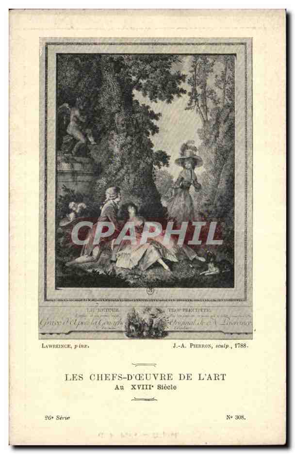 Arts - Tableau - Les Chefs d'Oeuvres de l'Art au XVIII siecle - CPA 