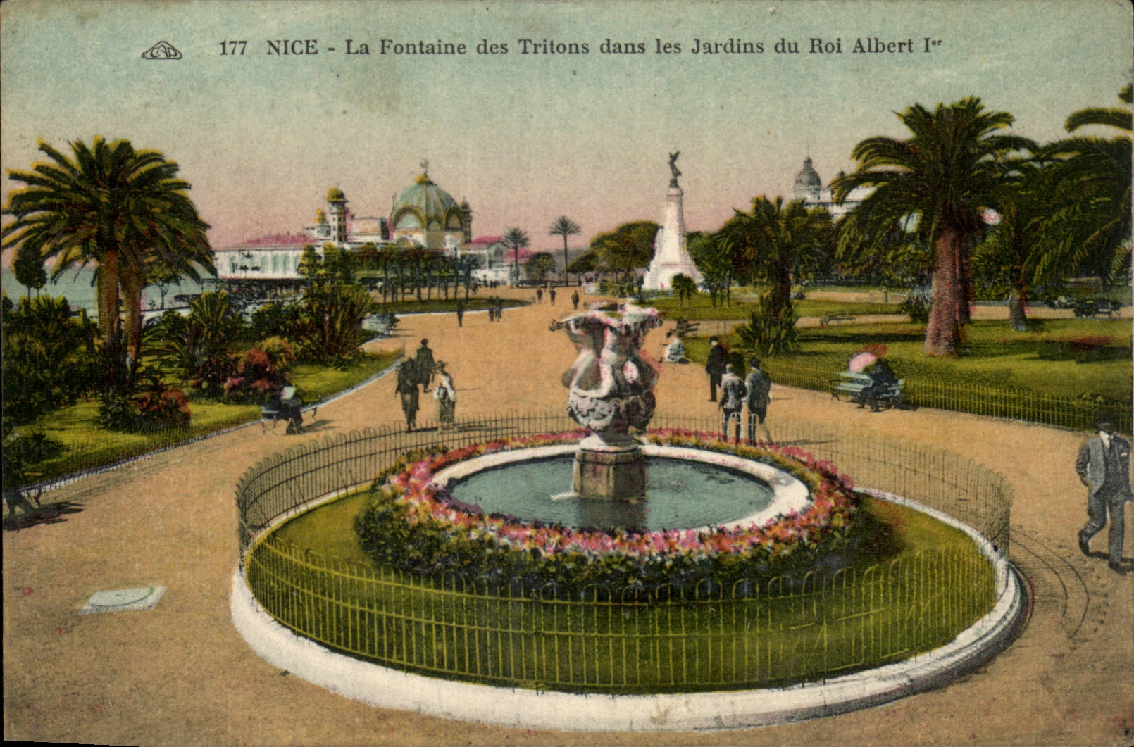 Nice - La Fontaine des Tritons dans les Jardins du Roi Albert 1 - CPA - a¹ir 