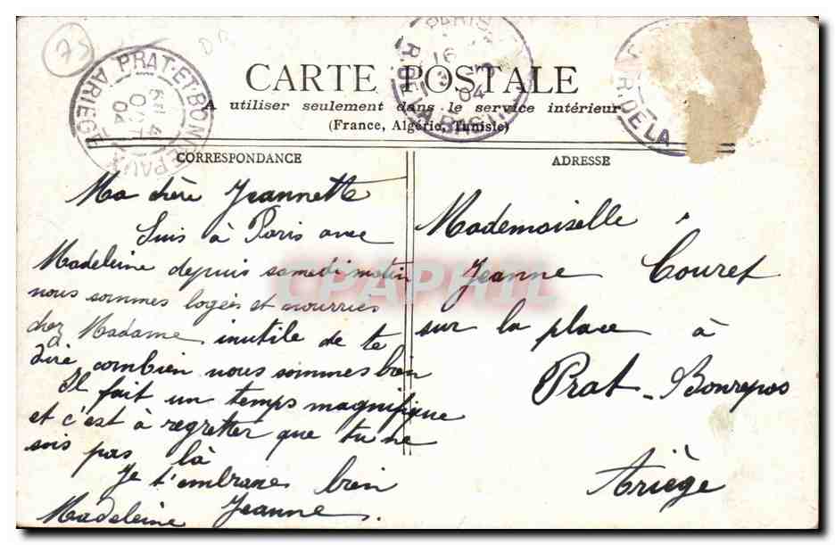 Paris 9 - Theatre du Vaudevilles et Boulevard des Italiens - CPA - a¹ir  — Rückseite