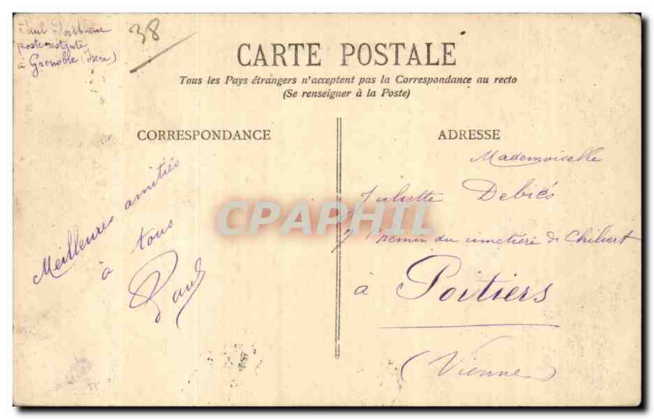 Grenoble - I'Isere et la Chaine des Alpes - Effet de Nuit - CPA - a¹ir  — Rückseite