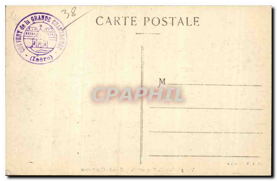 Couvent de la Grande Chatreuse - CPA - a¹ir  — Rückseite