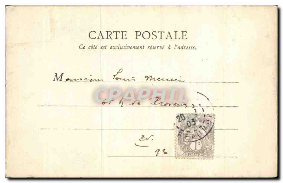 Paris - 8 - Statue de Guy Maupassant - CPA  — Verso