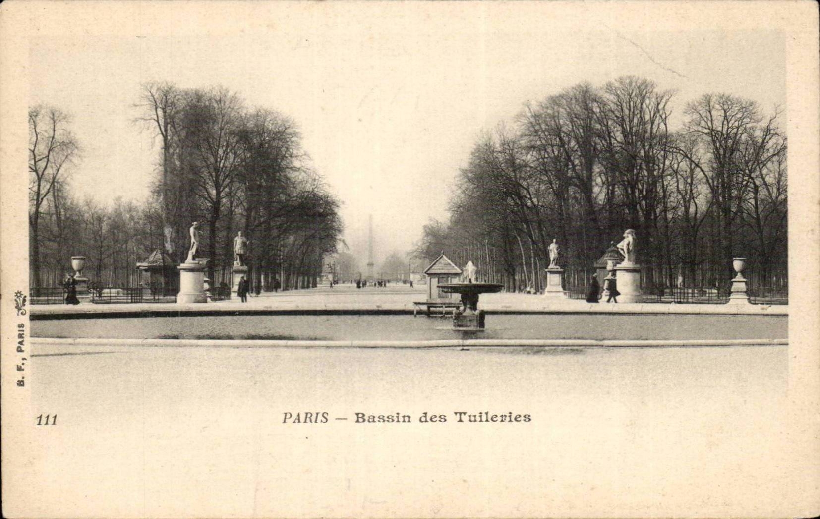 Paris - 1 - Bassin des Tuileries - CPA 