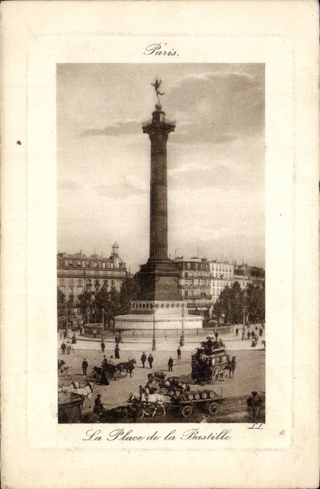 Paris - 10 - La Place de la Bastille - CPA 