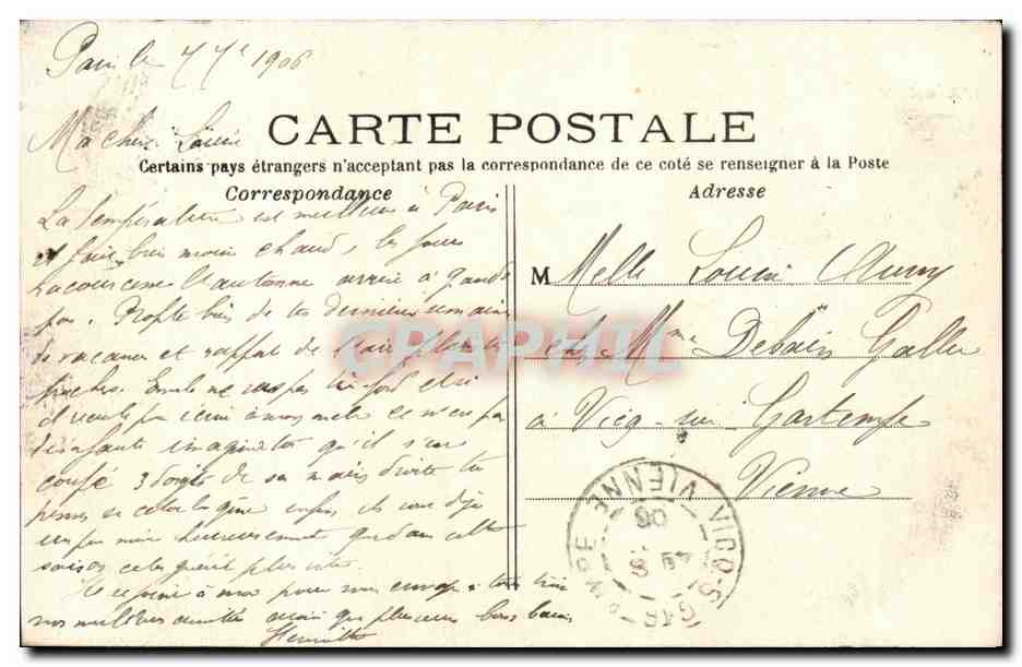 Paris - 1 - L'Arc de Triomphe du Carrousel - CPA  — Verso