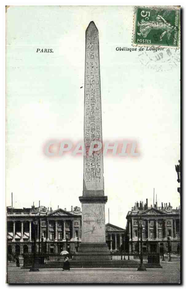 Paris - 8 - Olace de la Concorde - L'Obelisque - CPA 
