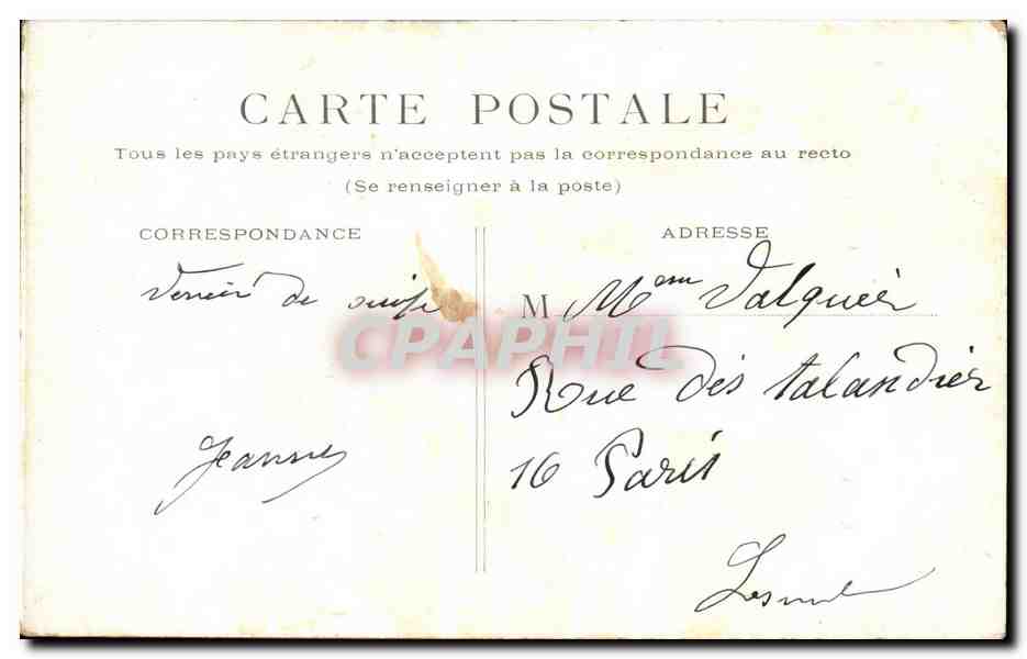 Paris - 8 - Olace de la Concorde - L'Obelisque - CPA  — Verso