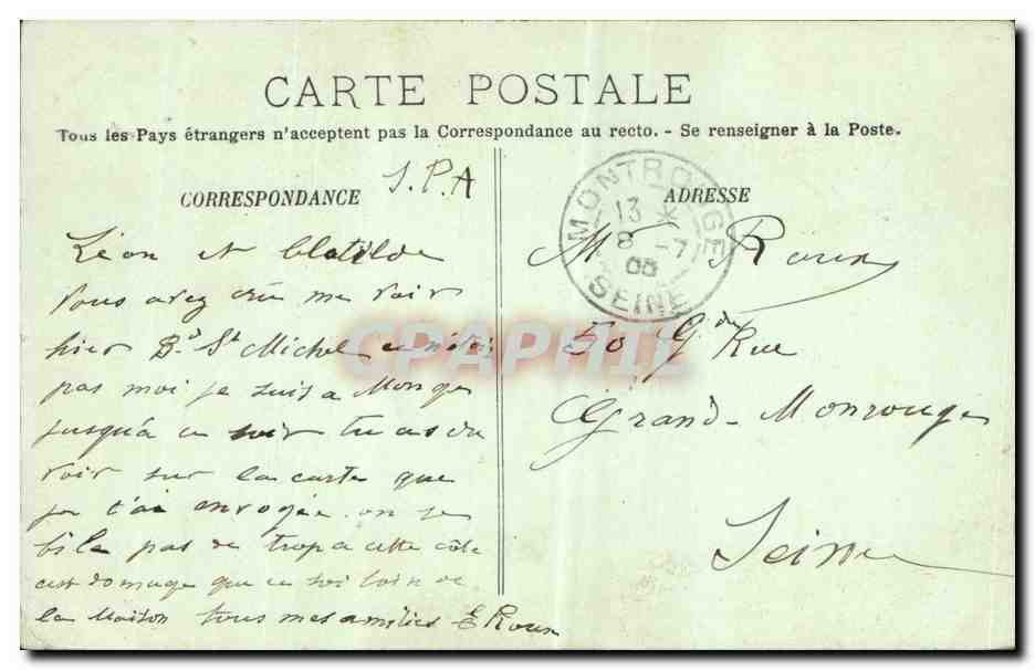 Parijs — Sint Nicolaas du Chardonnet — LL. n°472 — Achterkant