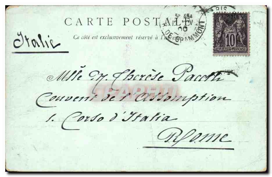 Italia - Italy - Naples - Napoli - Illustration - a bord de Mareorama - enfant - bateau - CPA  — Verso
