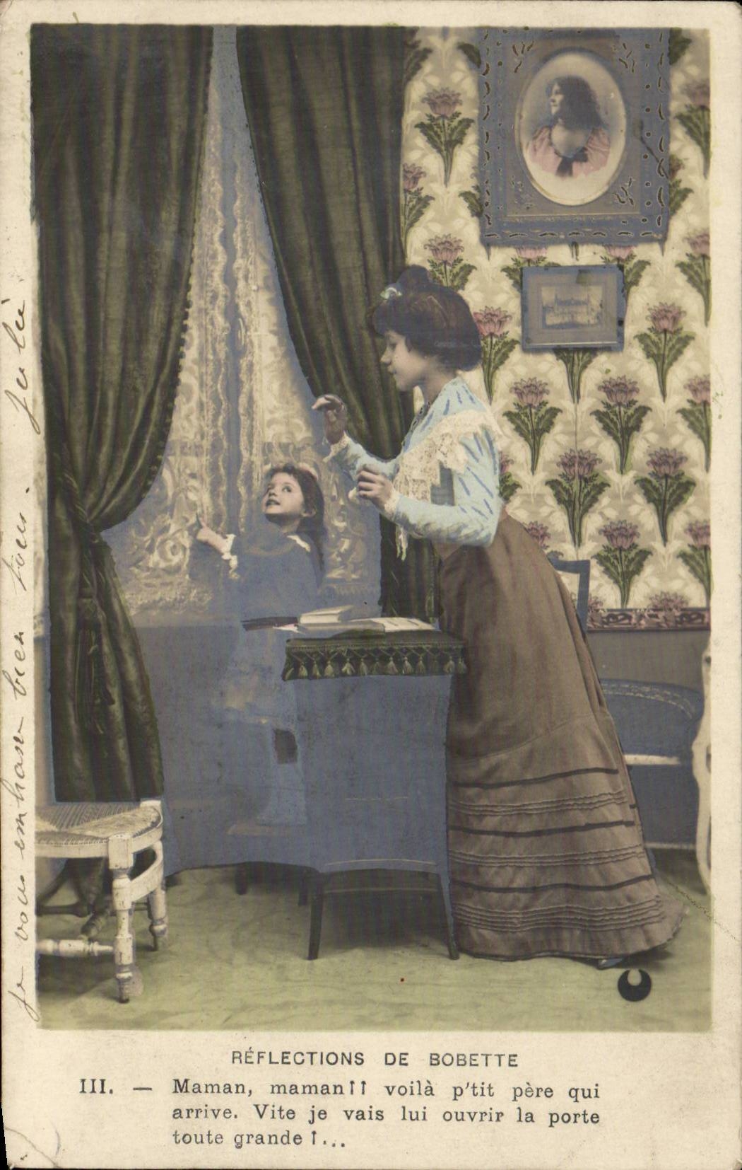Fantaisie - Enfants - Reflections de Bobette - Maman! CPA 