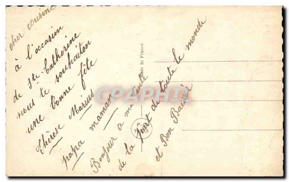 Fantaisie - Femme - Catherine CPA  — Rückseite