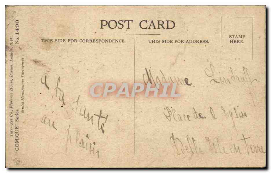 Humour - We will meet on that beautiful shore - Pierre - Maria Les Eprouves de la Guerre - Militaria CPA  — Verso