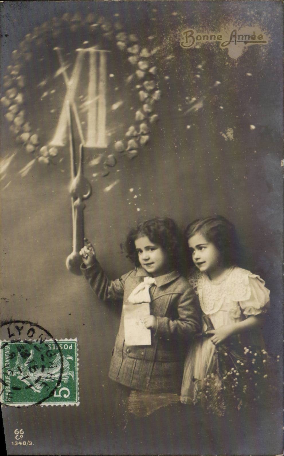 Fete s- Bonne Annee - 1915 - Enfants CPA 