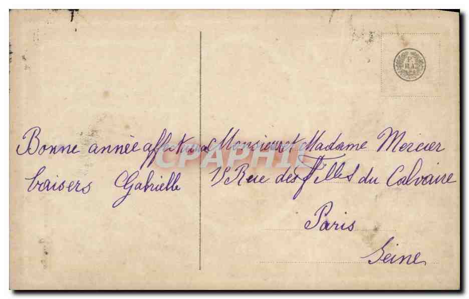 Fete s- Bonne Annee - 1915 - Enfants CPA  — Rückseite