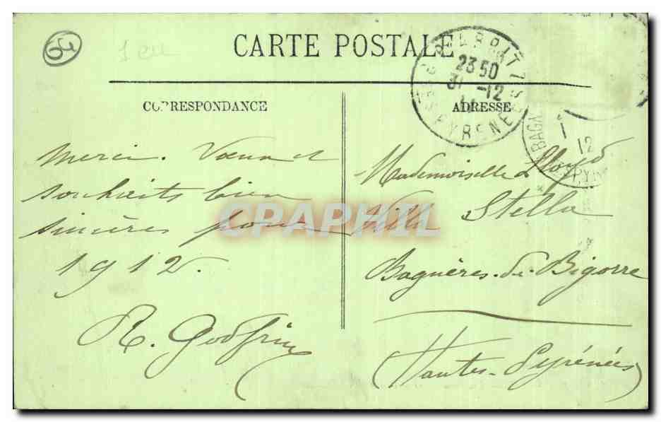 Biarritz - Les Falaises et la Plage - CPA ( phare lighthouse ) — Verso