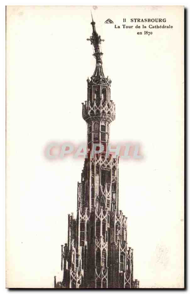 Strasbourg - Strassburg - La Tour de la Cathedrale en 1870 - CPA 