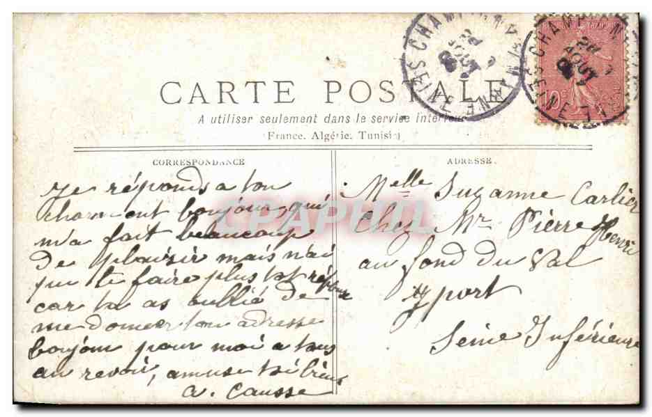 Paris CPA Un coin du Luxembourg — Rückseite