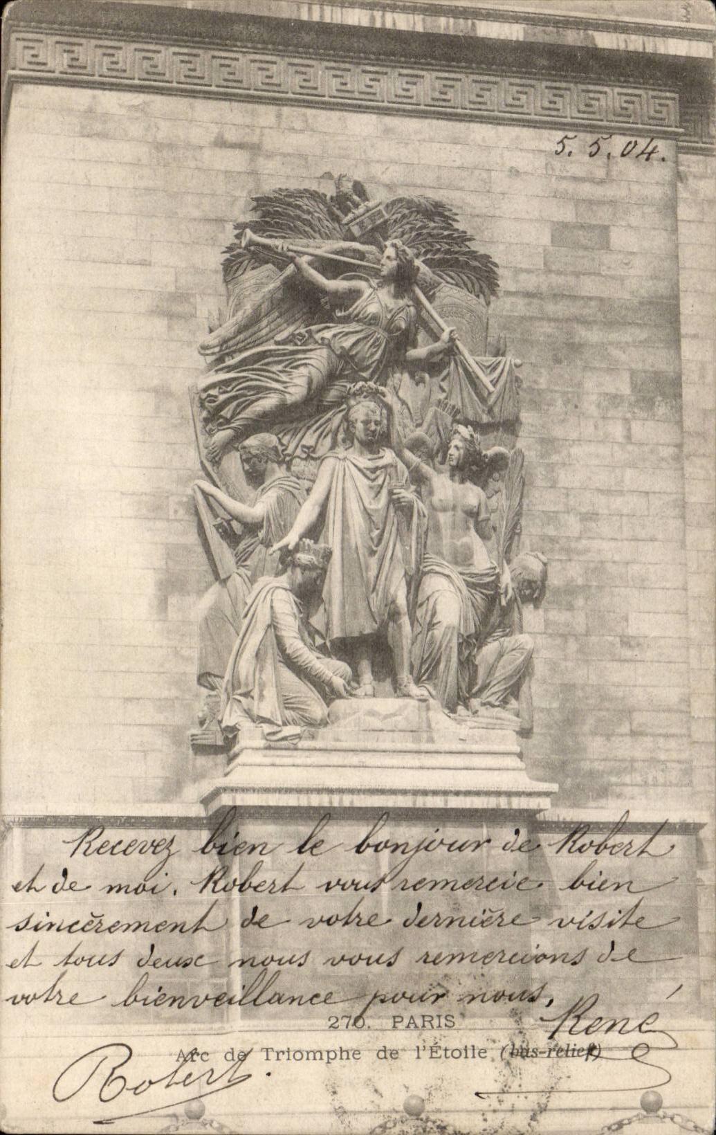 Paris CPA Arc de triomphe de l'Etoile