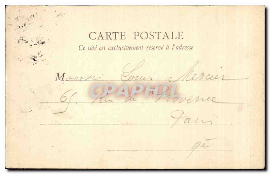 Paris CPA Avenue de l'observatoire — Verso