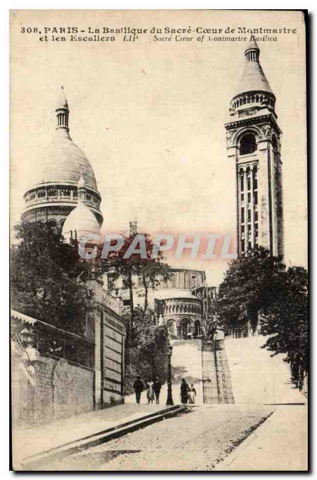 Paris CPA Basilique du Sacre Coeur de montmartre