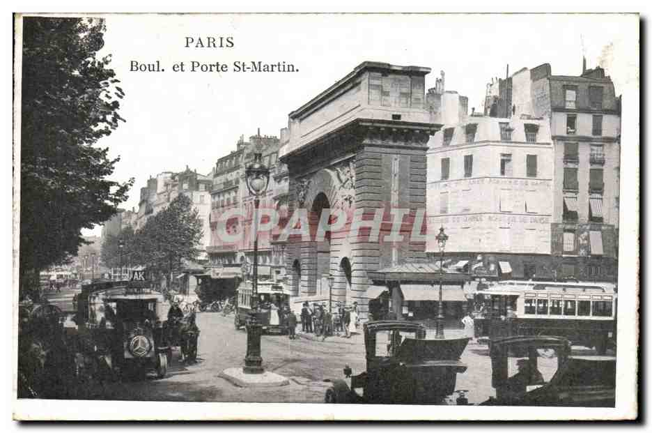 Paris CPA Boulevard et porte Saint Martin