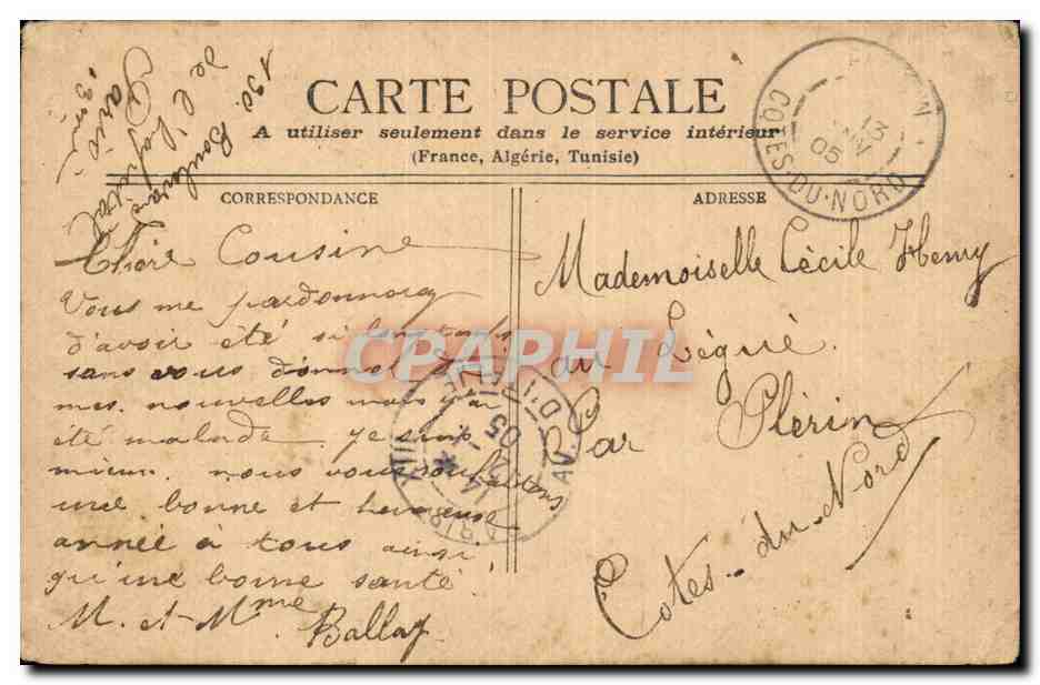 Paris CPA La Bourse — Rückseite