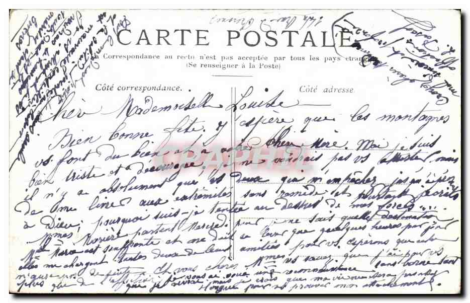 Paris CPA SAcre Coeur de Montmartre — Rückseite