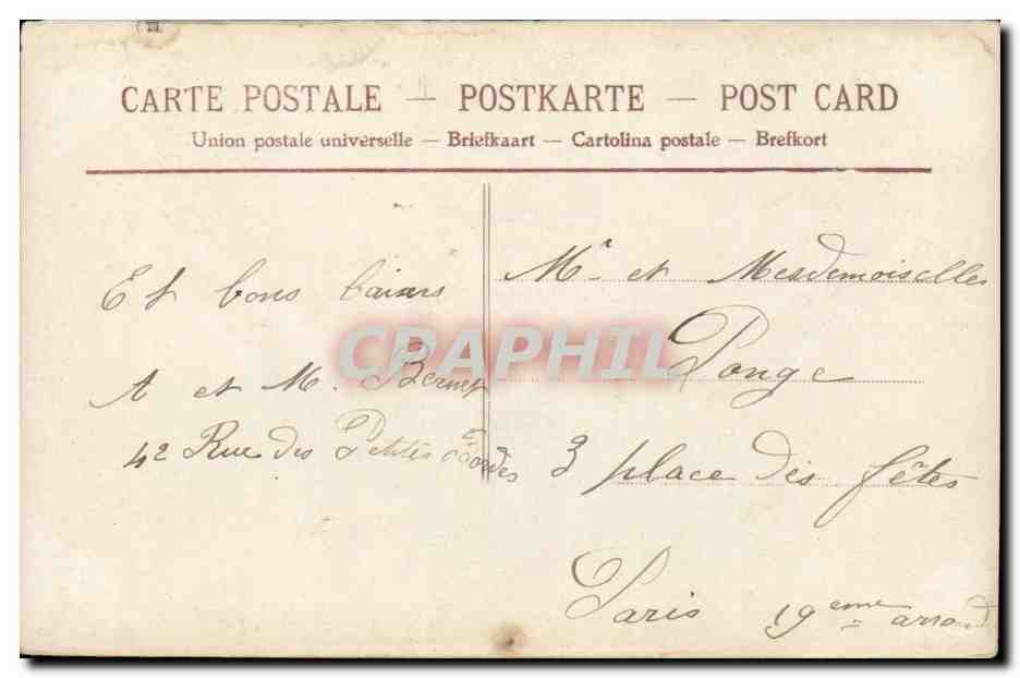 Mann im Anzug — Gruß 'Bonne Année' — Verlag A. L. K. (n° 4114) — Rückseite