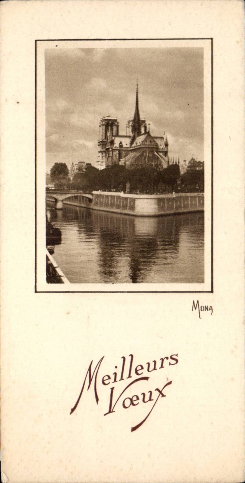 CPA Fantaisie Paris Notre Dame Meilleurs Voeux