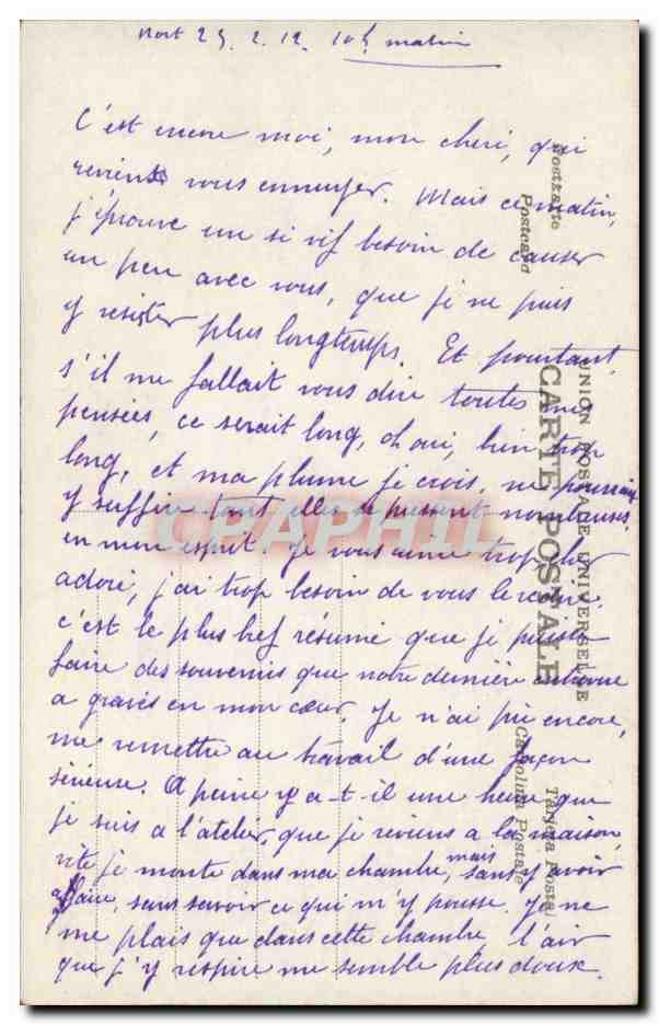 Couple en forêt — Profitions de l'abri discret de cet ombrage — A.N. Paris n°1137 — Reverso