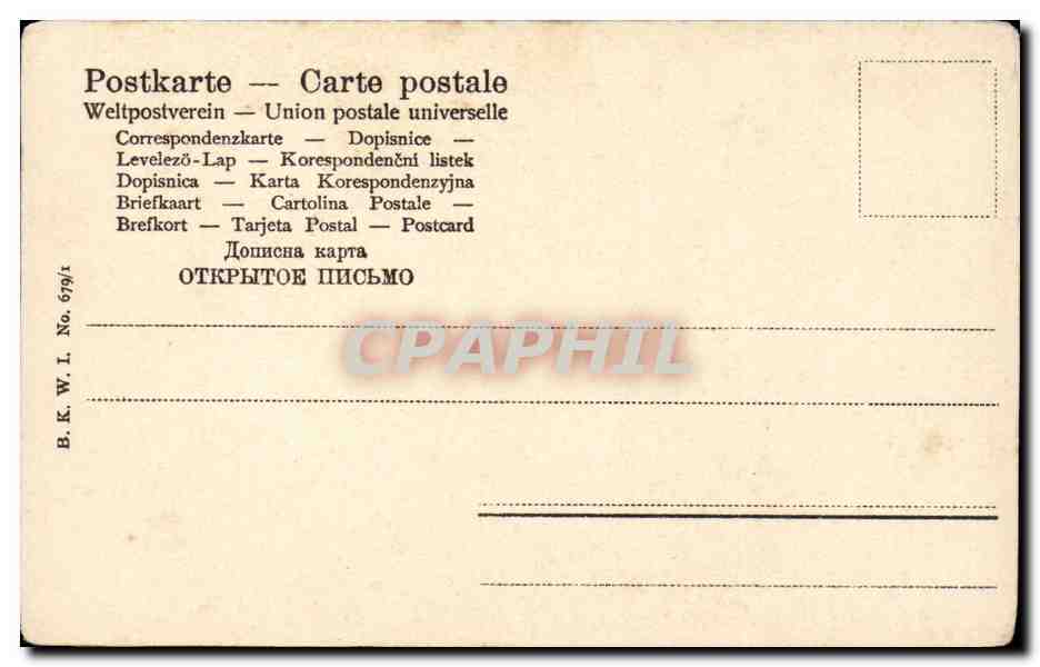 CPA Fantaisie Femme Couple Wien — Rückseite