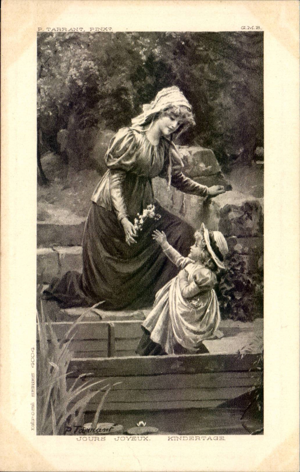 CPA Fantaisie Femme et enfant