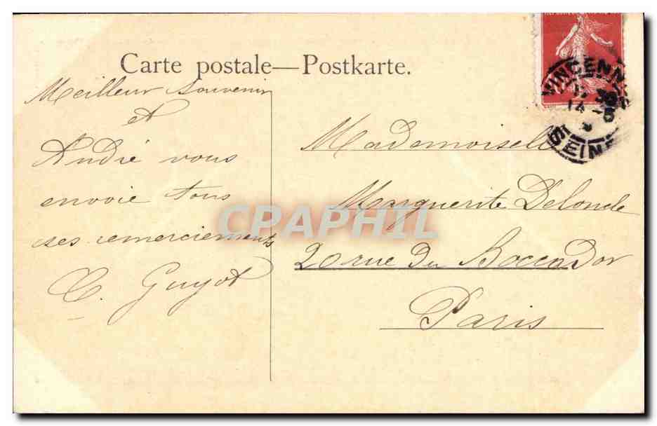 CPA Fantaisie Femme et enfant — Verso