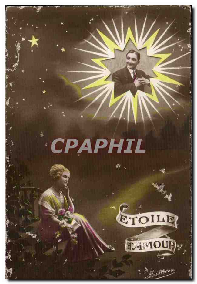 CPA Fantaisie Etoile d'amour