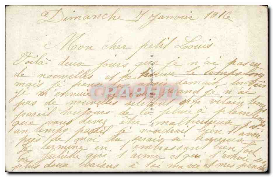 CPA Fantaisie Etoile d'amour — Back
