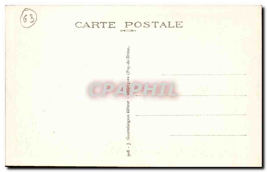 CPA Le Mont Dore et la vallee du Sancy — Verso