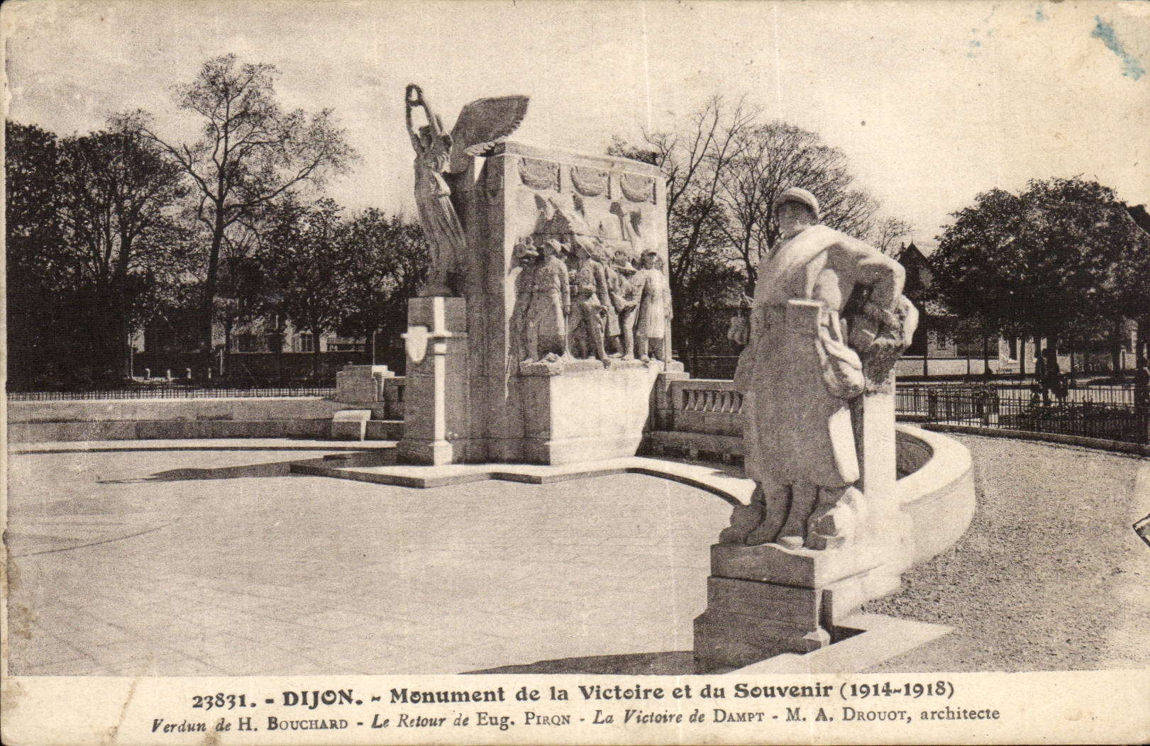 Dijon — Monument de la Victoire et du Souvenir (1914-1918) — H. Bouchard, Eug. Piron, M. A. Drouot architecte