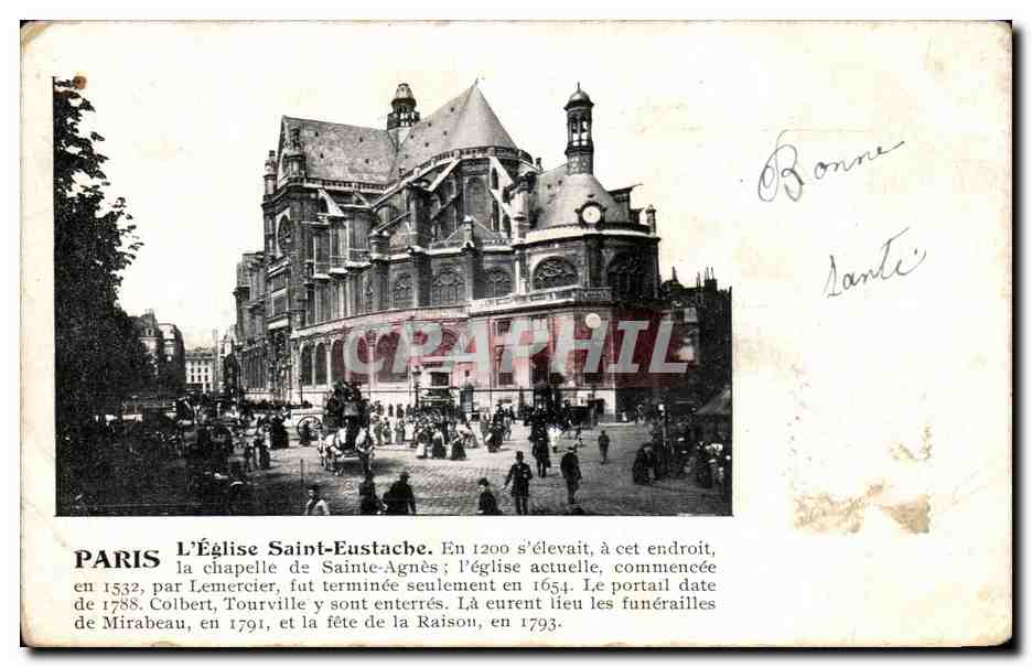 CPA Paris Eglise Sainte Eustache
