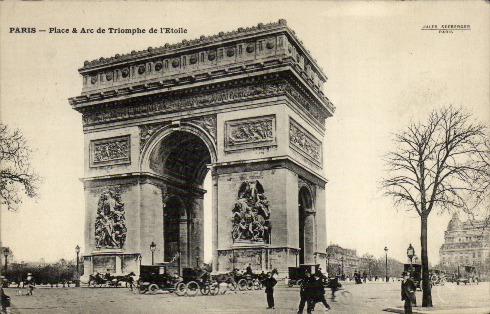 Paris CPA Place et arc de triomphe de l'etoile